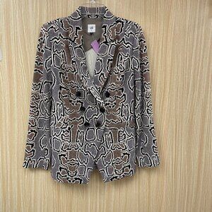 cabi Python Gray Print Blazer Size 8